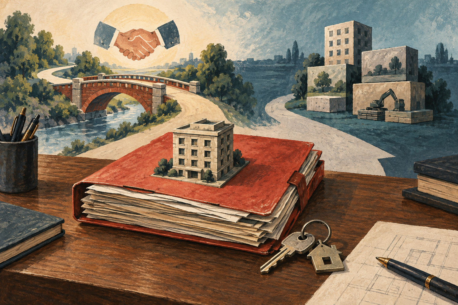 Illustration of a loan file, collateral and alternative paths for asset recovery.