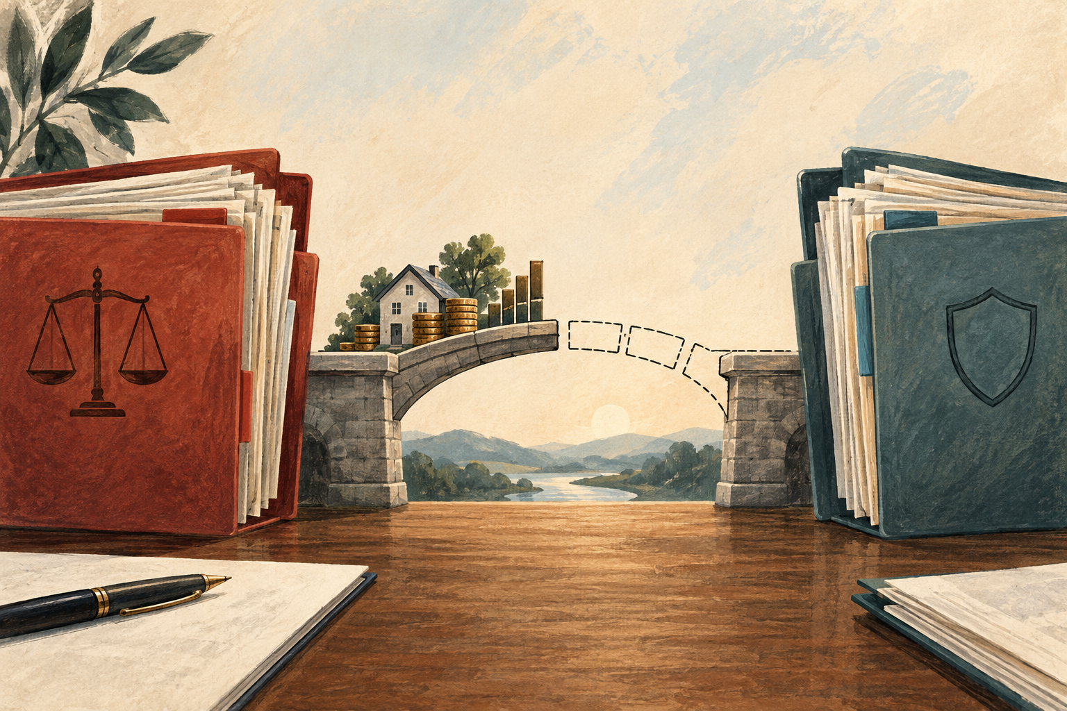 Illustration of claim documents and an incomplete path toward asset recovery.